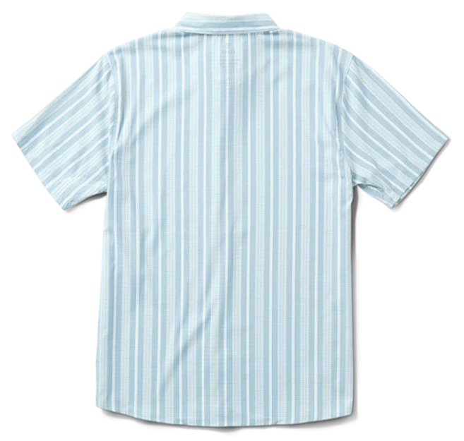 Bless Up Breathable Stretch Shirt - Stripe Dusty Blue