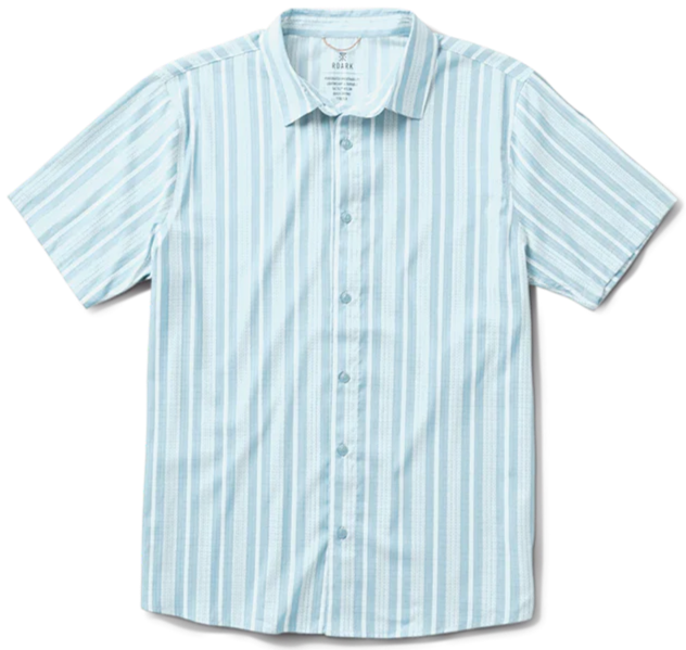 Bless Up Breathable Stretch Shirt - Stripe Dusty Blue