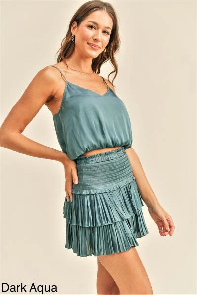 Silky Amore Top - Dark Aqua