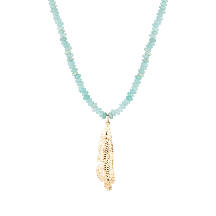 Gypsy Life Natural Stone & Fish Necklace