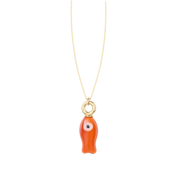 Gypsy Life Ceramic Fish Charm Necklace - Assorted