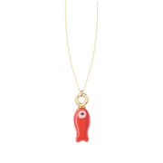 Gypsy Life Ceramic Fish Charm Necklace - Assorted