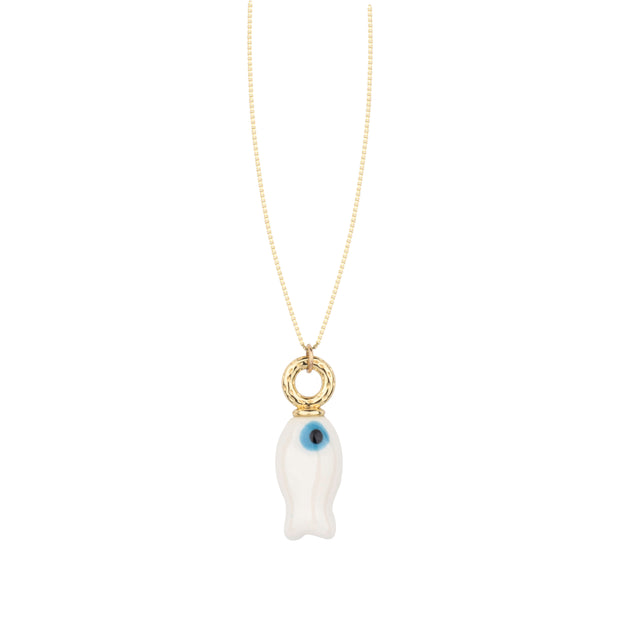 Gypsy Life Ceramic Fish Charm Necklace - Assorted