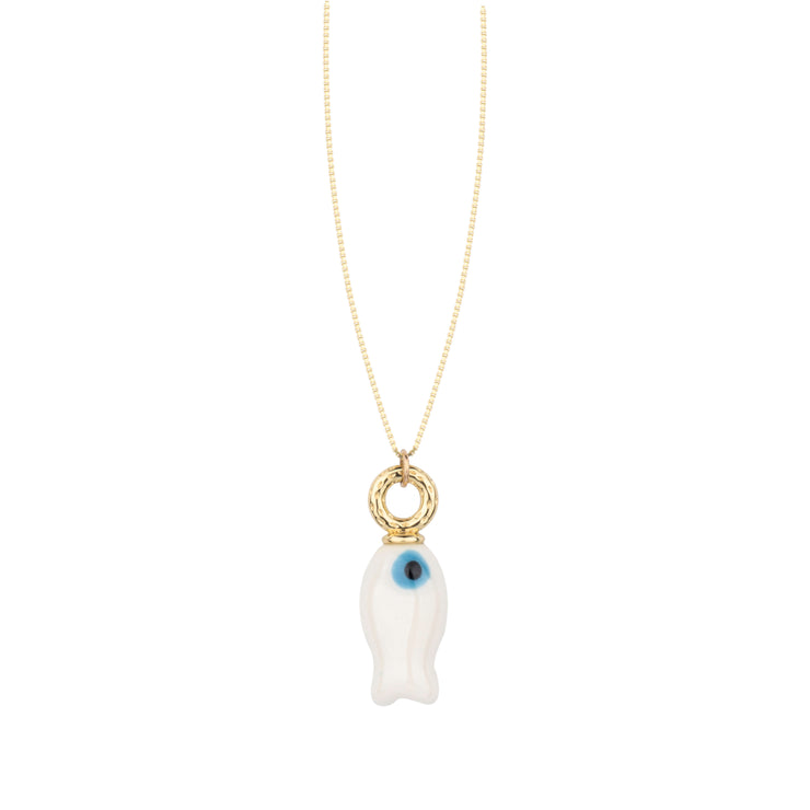 Gypsy Life Ceramic Fish Charm Necklace - Assorted