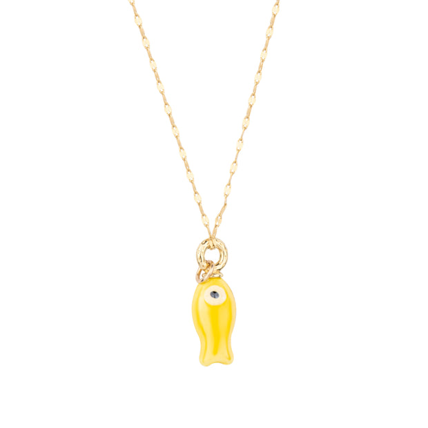 Gypsy Life Ceramic Fish Charm Necklace - Assorted