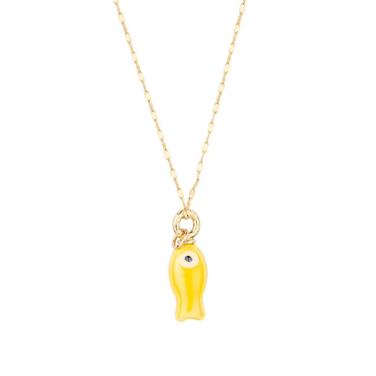 Gypsy Life Ceramic Fish Charm Necklace - Assorted