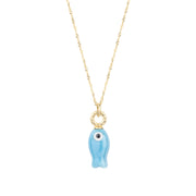 Gypsy Life Ceramic Fish Charm Necklace - Assorted