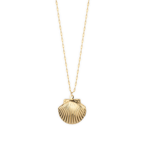 Gypsy Life Shell Necklace - Gold Scallop