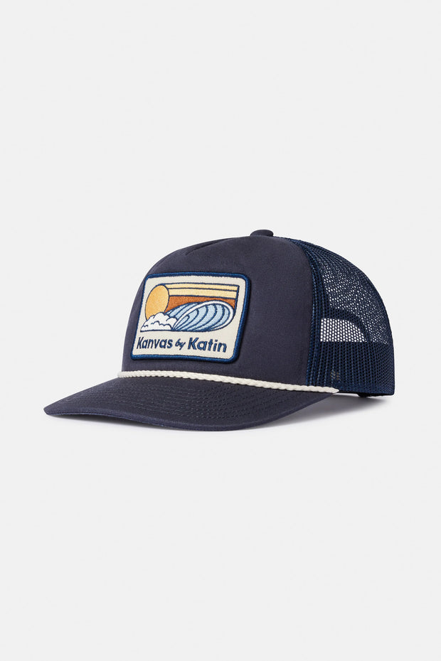 Cruz Canvas Trucker Hat - Washed Blue