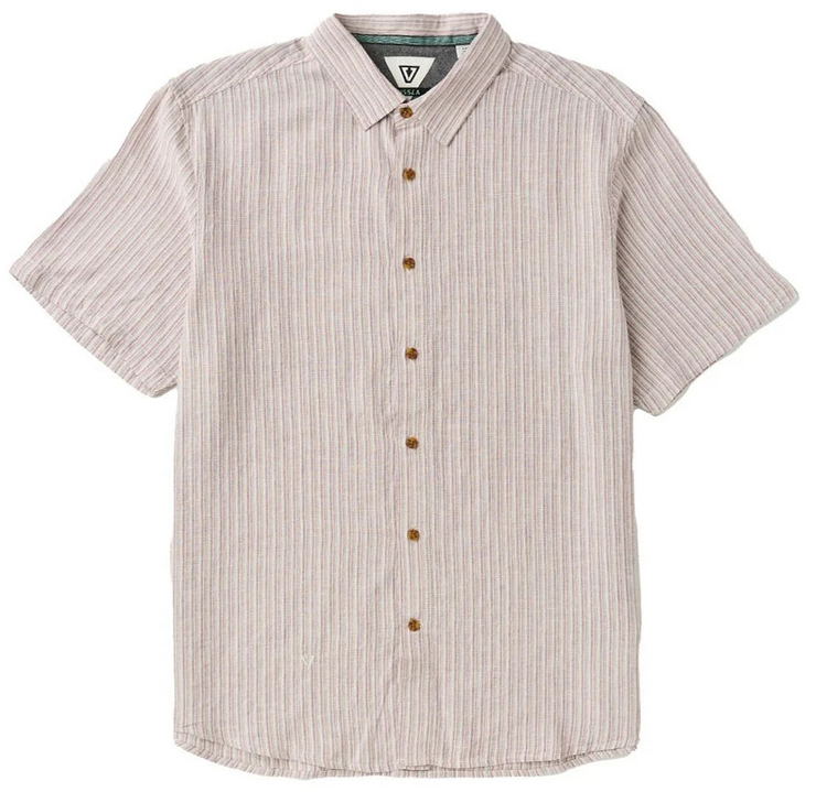 J Linen Short Sleeve Shirt - Plum