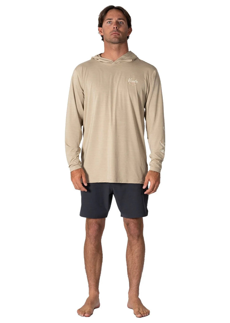 Twisted Eco Hooded Ls Sun Shirt - Sand