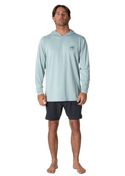 Twisted Eco Hooded Long Sleeve Sun Shirt - Sea Green