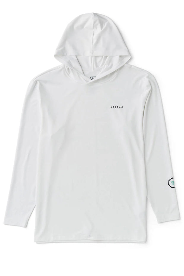 Twisted Eco Hooded Ls Sun Shirt-White