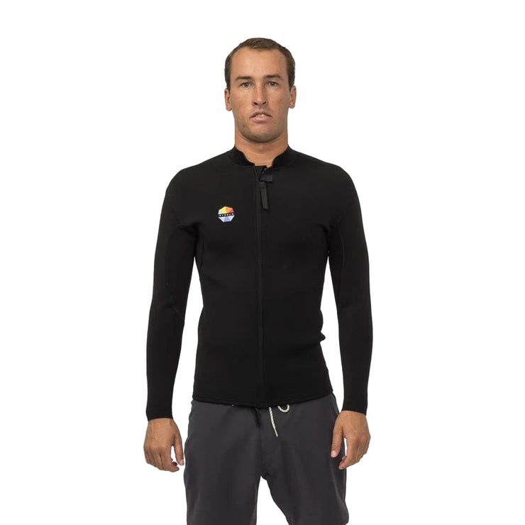 Solid Sets 2mm Front Zip Jacket - Black 2