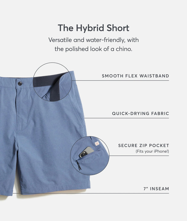 7" Hybrid Short - Mood Indigo
