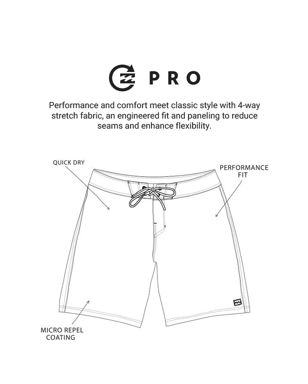 Kirra Pro Performance 18" Boardshorts - MIST GREEN