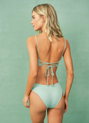 Dainty Unmolded Underwire Bikini Top - Fair Aqua