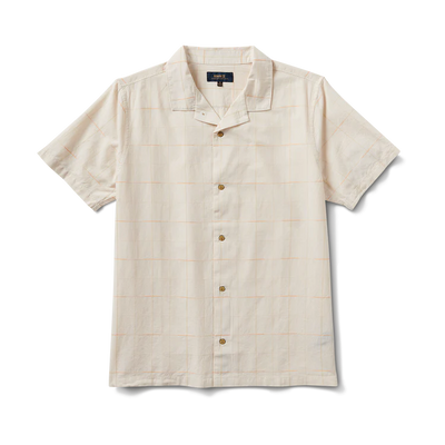 Gonzo Short Sleeve Button Up Shirt - Bone Plaid