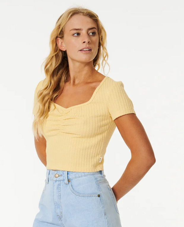 Indie Top - Washed Yellow
