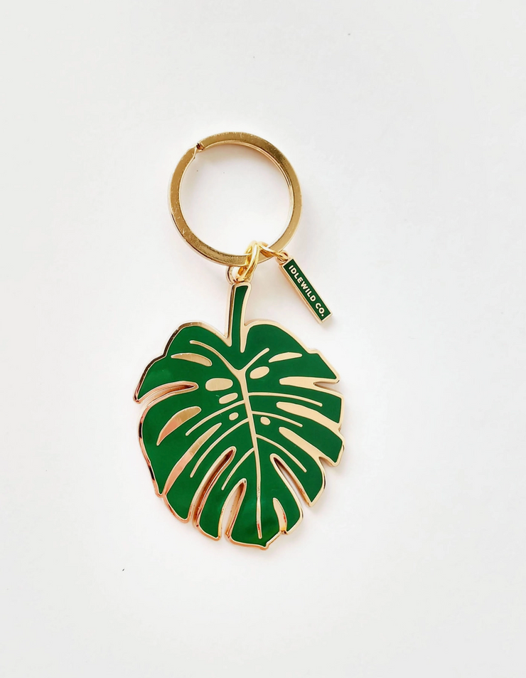 Monstera Keychain