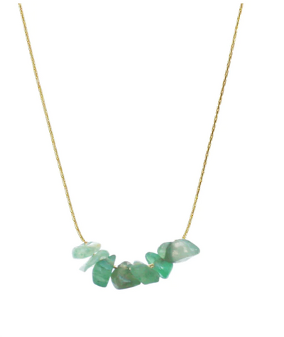 Rock Candy Necklace - Green Jade