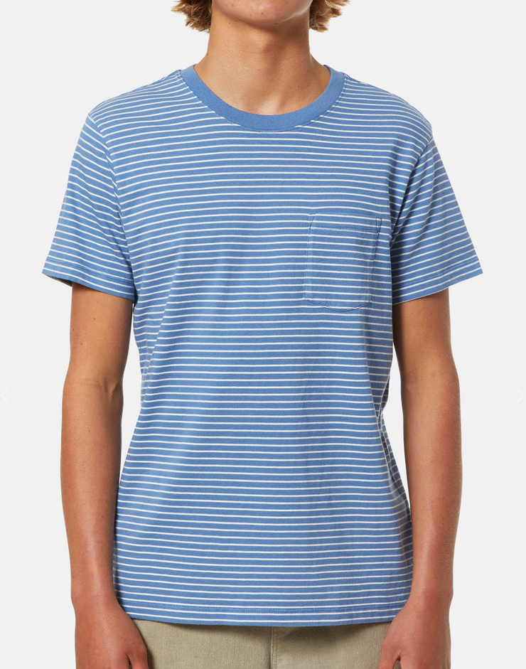 Finley Pocket Tee - Vintage White/Bay Blue