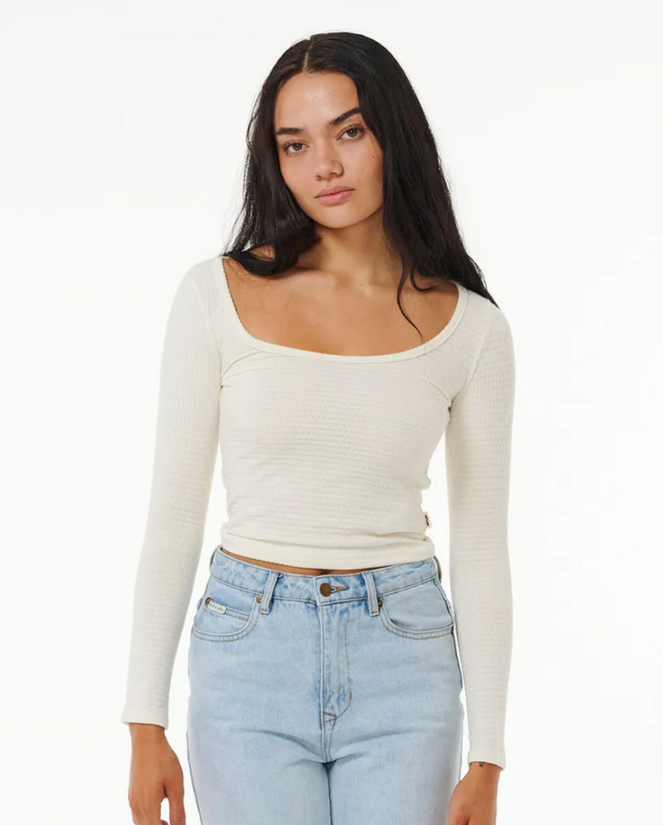 Sun Club Long Sleeve Top - Cream