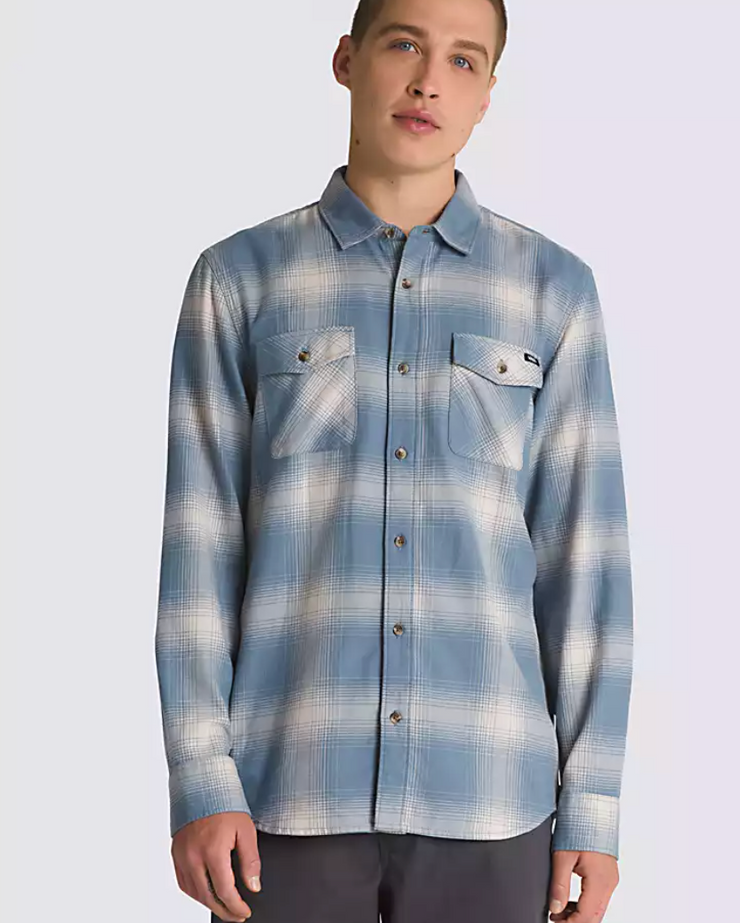 Monterey III Long Sleeve Flannel - Blue Mirage/Oatmeal