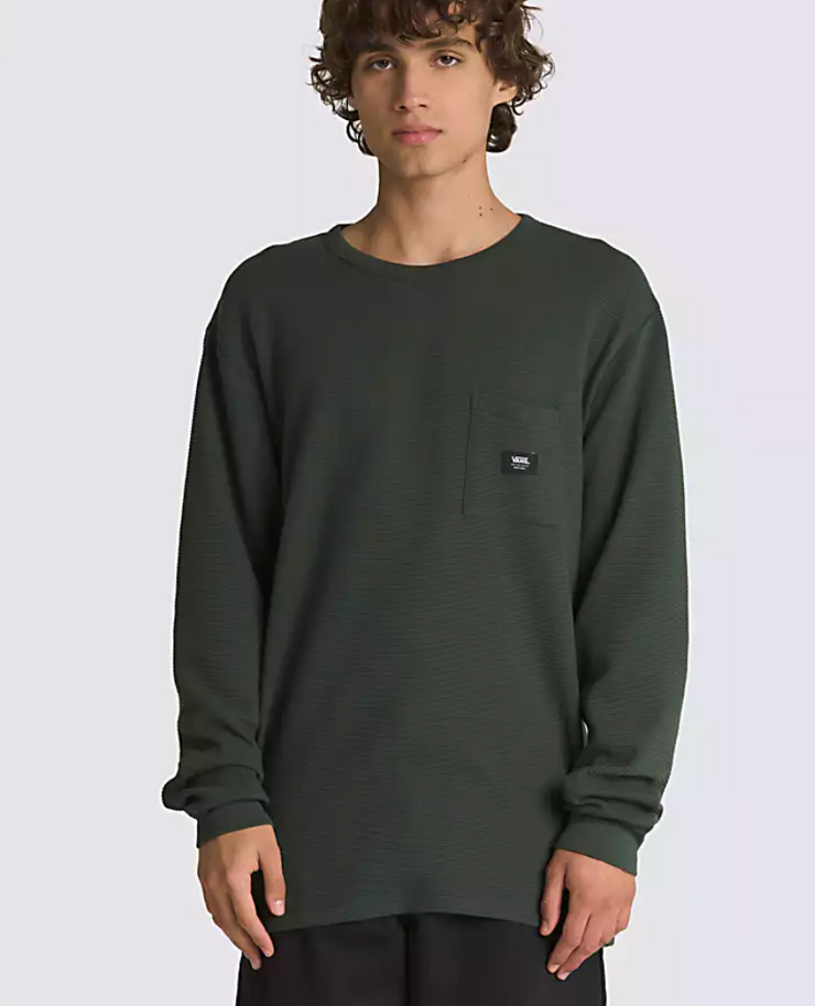 Alder Long Sleeve Pocket Thermal - Deep Forest