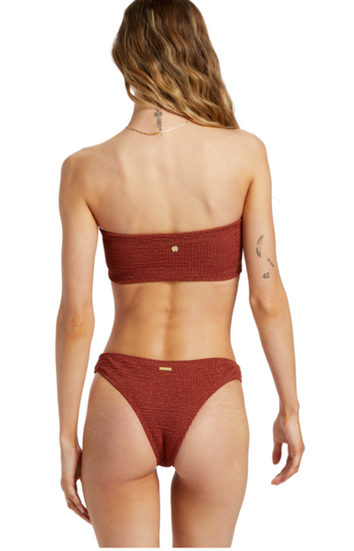 Shimmer High Cut Isla Bottoms - Deep Sienna