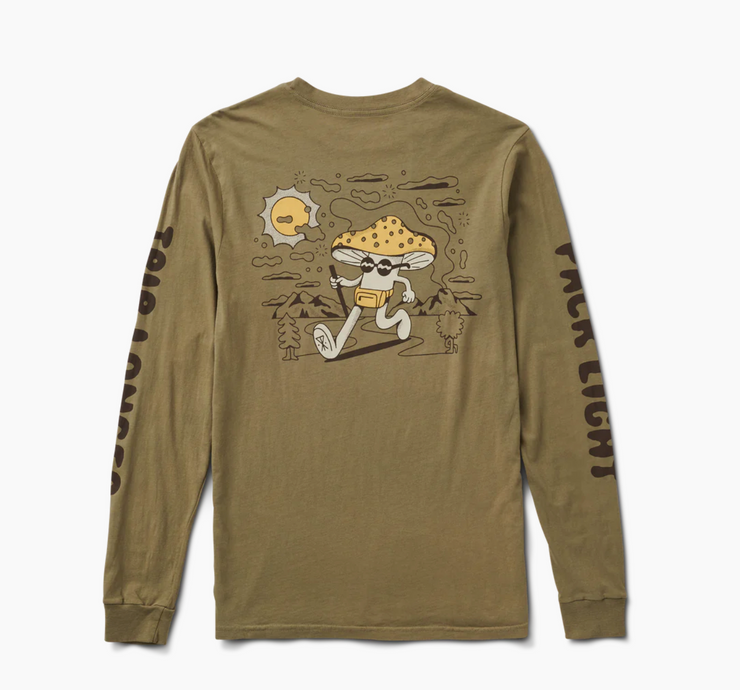 Trip Longer Long Sleeve Premium Tee - Dusty Green