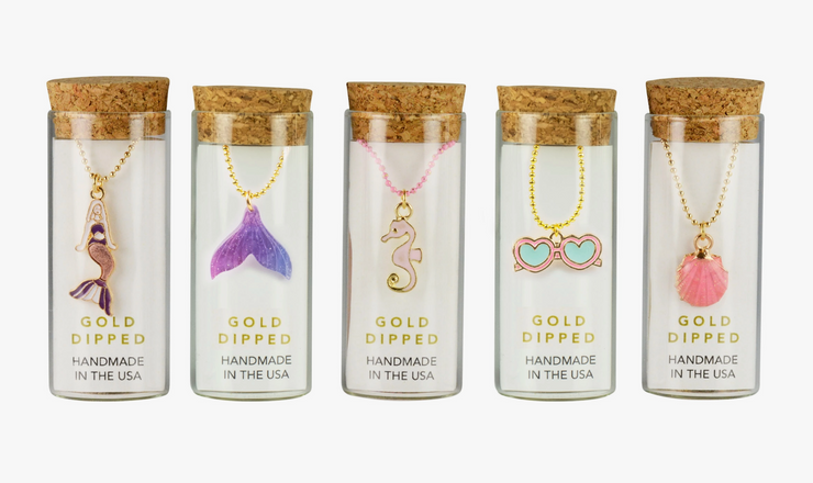 Kids Charm Necklace in A Glass Bottle - Assorted