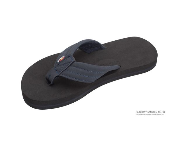 The Grombow - Soft Rubber Top Sole with 1" Strap and Pin line - Navy