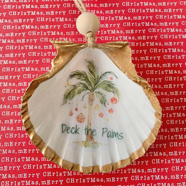 Palm Tree Shell Ornaments - Assorted