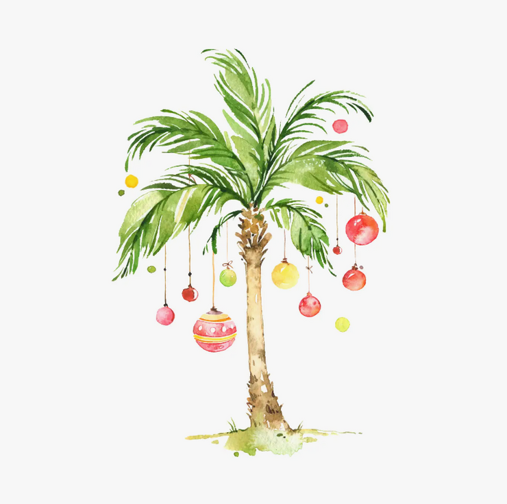 Palm Tree Shell Ornaments - Assorted