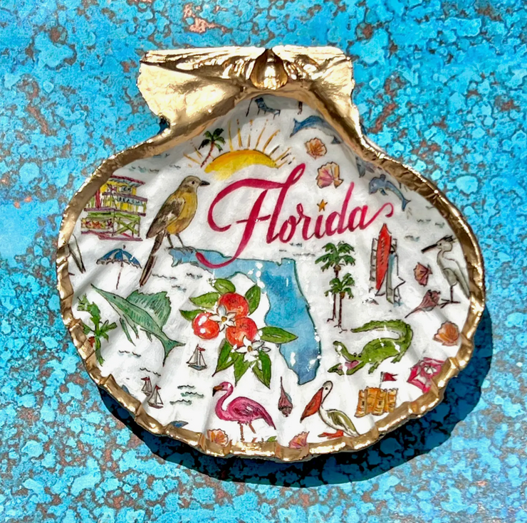 Florida Trinket Shell Ornament