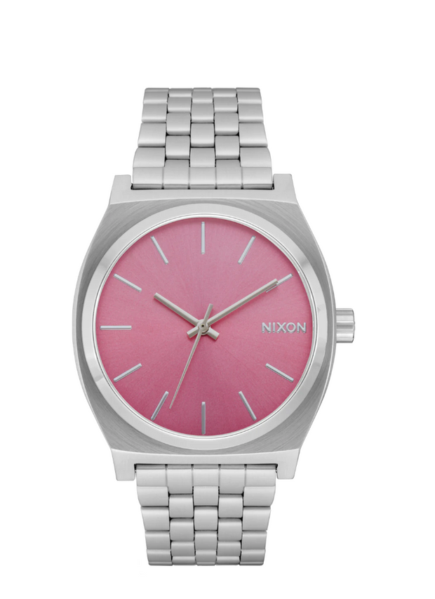 Time Teller- Silver/Pink
