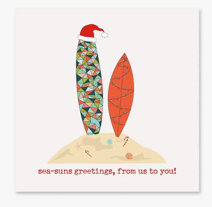 Sea-Suns Greetings, from Us To You Greeting Card