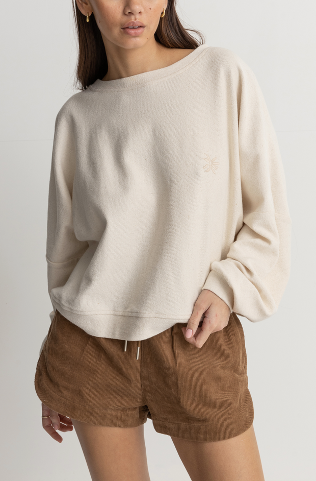 Reverse Terry Slouch Fleece- Natural