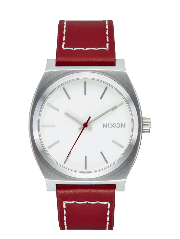 Time Teller Leather- Silver/Egret/Cranberry
