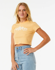 Hibiscus Baby Tee- Orange