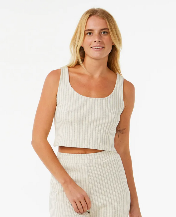 Sea of Dreams Ribbed Top- Natural