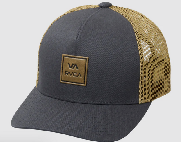 VA All The Way Curved Brim Trucker Hat- Charcoal