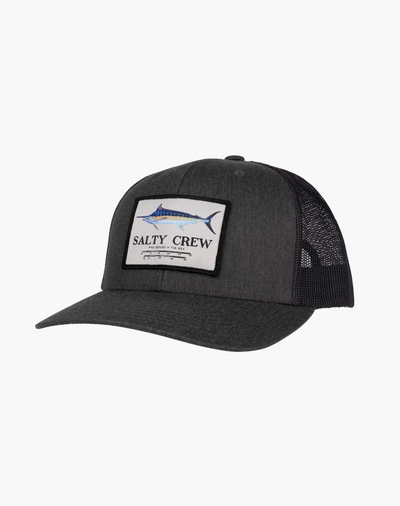 Marlin Mount Retro Trucker Hat- Dark Heather Grey
