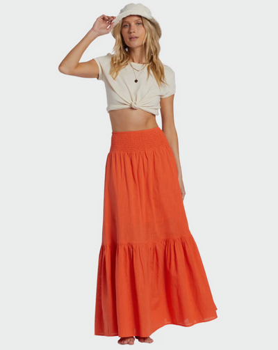 In The Palms Skirt- Coral Craze