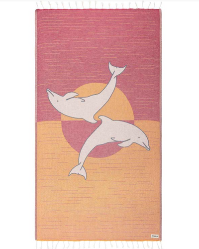 Sunset Dolphins Towel