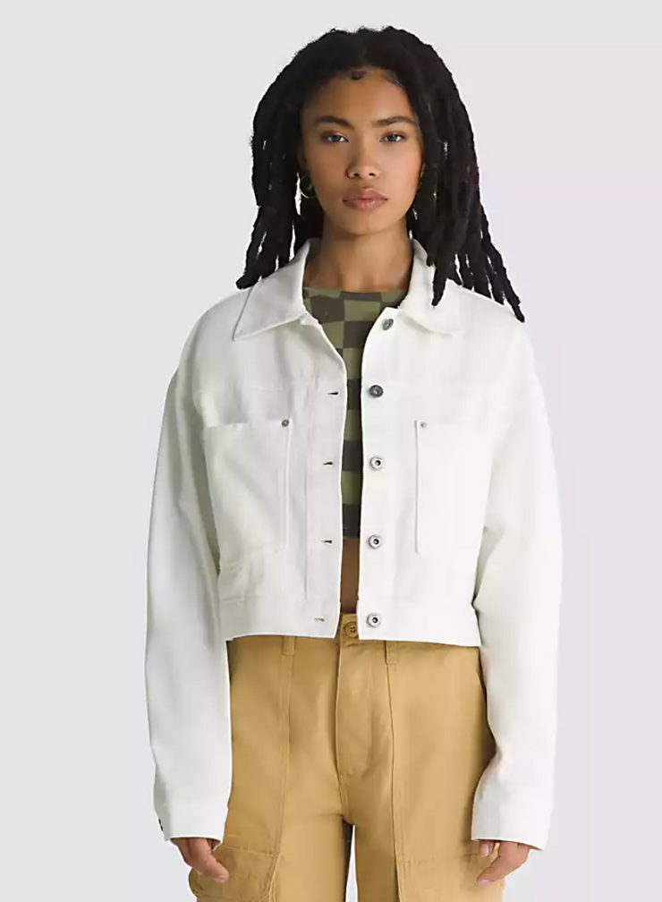 Raynes Crop Trucker Jacket- Marshmallow