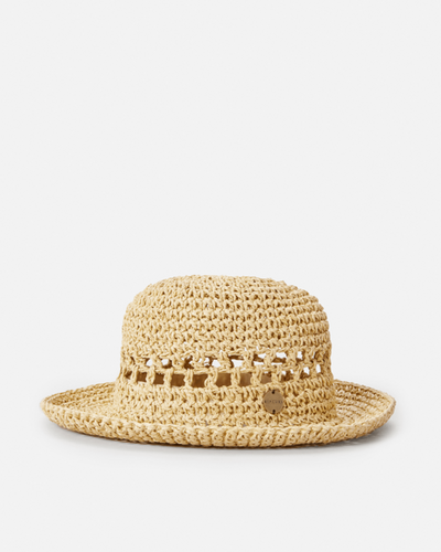 Essentials Crochet Bucket Hat- Natural