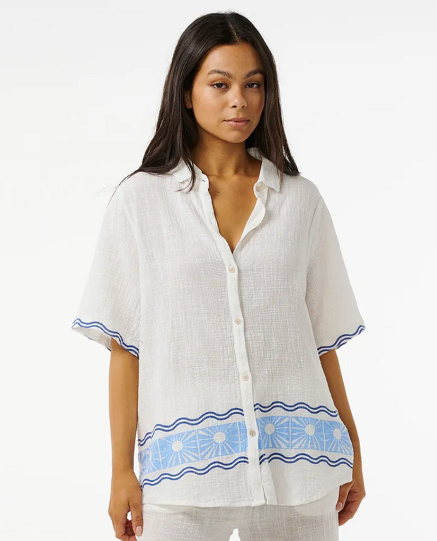 Santorini Sun Printed Shirt