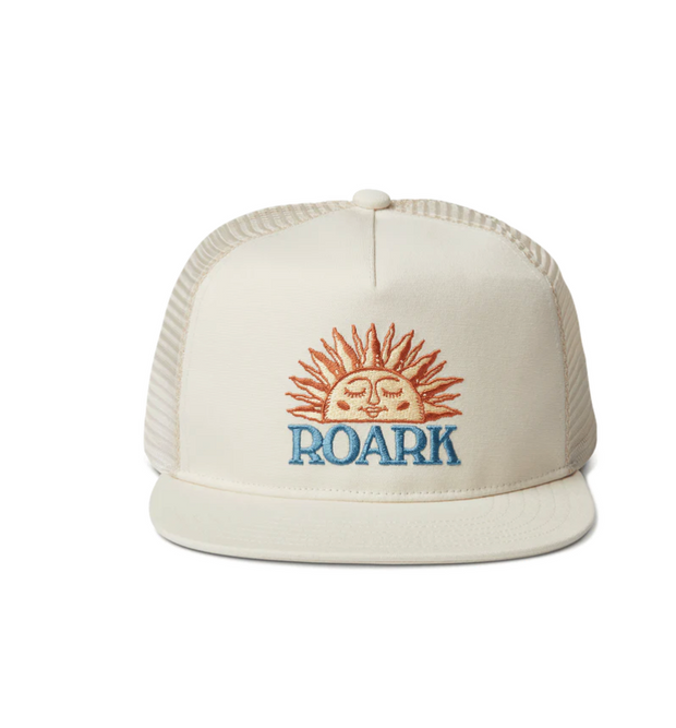 Station Trucker Hat Snapback Hat- Bone